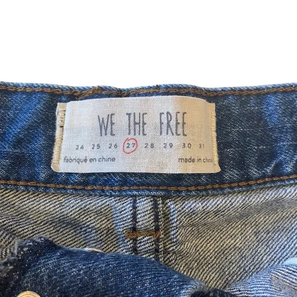 Free People x We The Free Soft & Relaxed Cut Off Frayed Hem Ocean Blue Shorts - Picture 4 of 8